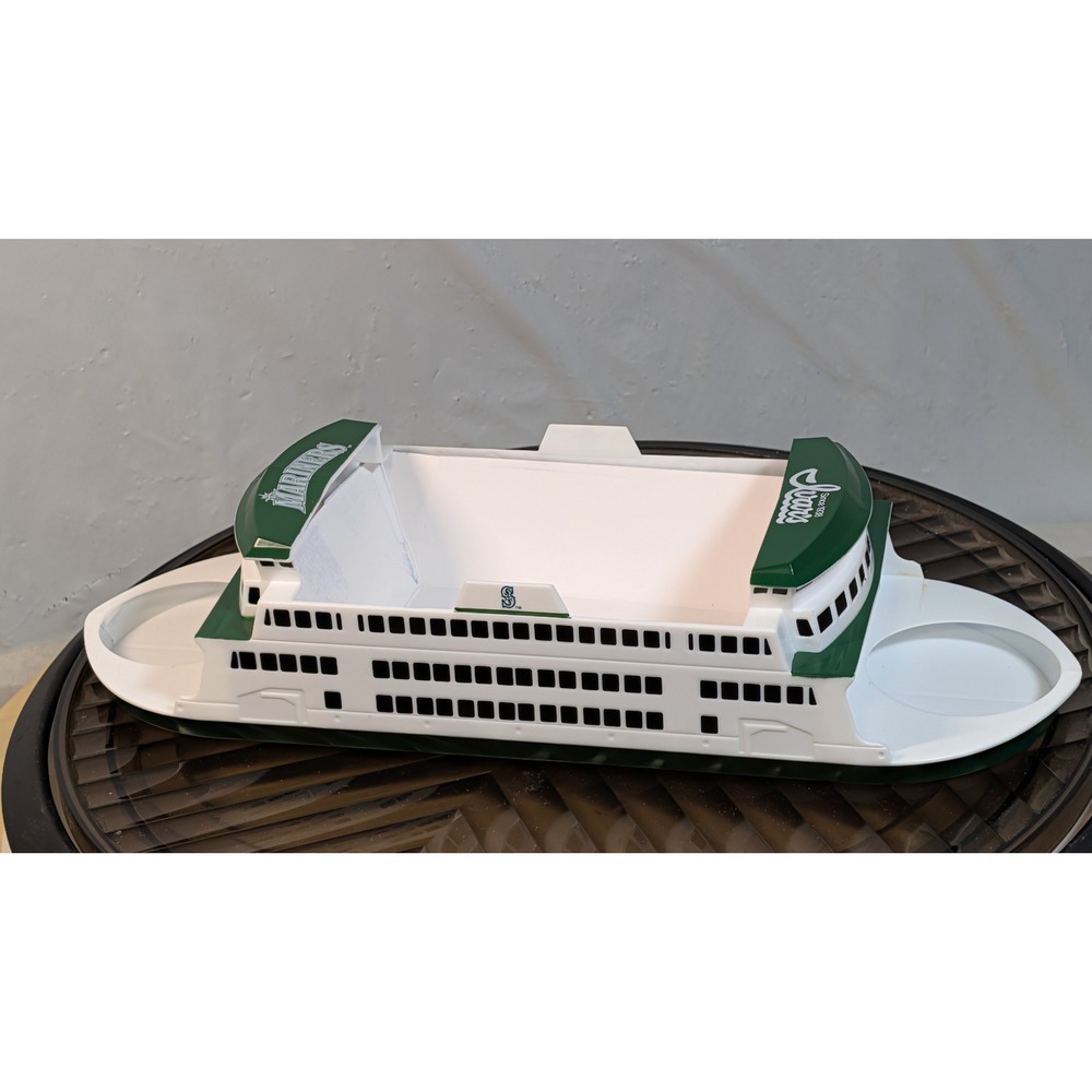 Seattle Mariners Ivar's Ferry Boat Snack Tray White Green Excellent MLB Promo